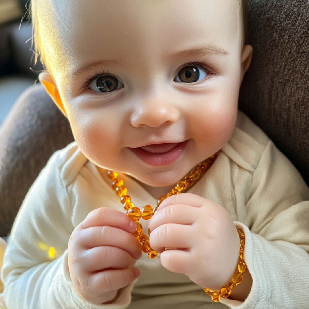 amber teething necklace